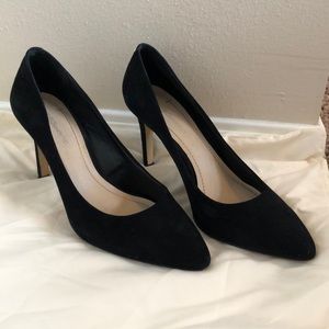 BCBG Black Suede Pumps